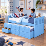 Oyster Daybed with Trundle Bed with Drawer Storage for Home | Bed 
