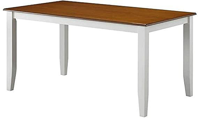 Solid Wood Tiffany 6 Seater Dining Table Set for for Home Dining Room Furniture (Brown & White Finish) 