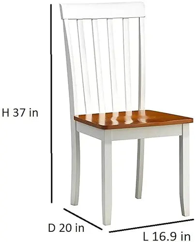 Solid Wood Tiffany 6 Seater Dining Table Set for for Home Dining Room Furniture (Brown & White Finish) 