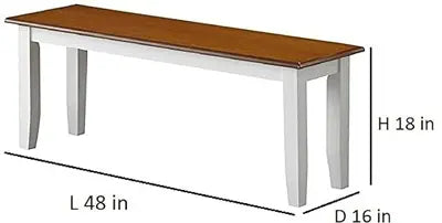 Translation missing: en.Solid Wood Tiffany 6 Seater Dining Table Set for for Home Dining Room Furniture (Brown &amp; White Finish) 