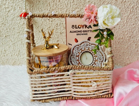 Rustic Elegance Festive Gift Basket