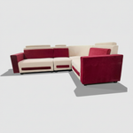 L-Shaped Sectional 6-Seater Sofa Padded Armrest Perfect Fabric Corner Sofa 