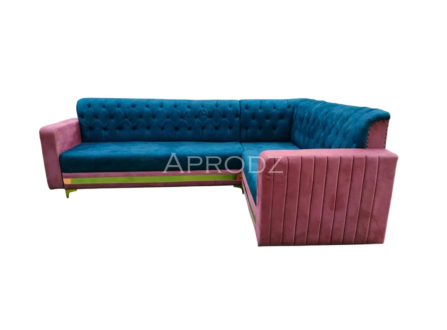 L-Shaped Sofa, Modern Sofa, Velvet Couch, Teal Sofa, Pink Sofa 