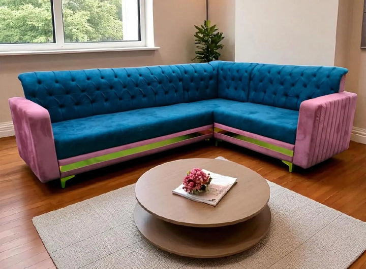 Translation missing: en.L-Shaped Sofa, Modern Sofa, Velvet Couch, Teal Sofa, Pink Sofa 