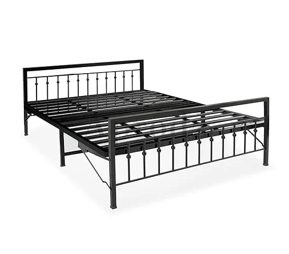 Metal Bed | Victorian Style & Victorian Style with Foam| Folding Bed No Assembly Required | Powder Coated |(King Size & Queen Size)  metal bed