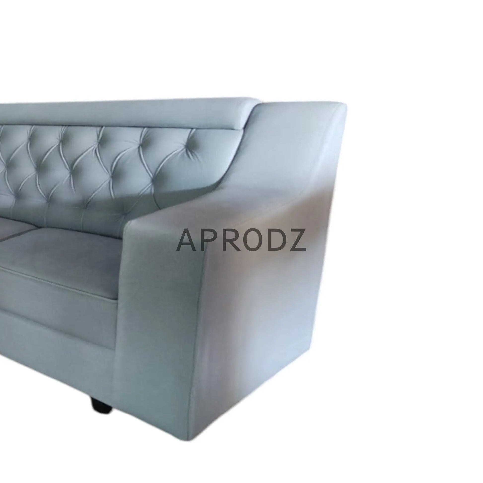 L-Shaped Sectional 6-Seater Sofa with Tufted Back Padded Armrest Perfect Fabric Corner Sofa for Guests Living Room, Drawing Room, Office & Lounge (Light Grey) 