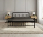 Metal Bed | Victorian Style & Victorian Style with Foam| Folding Bed No Assembly Required | Powder Coated |(King Size & Queen Size)  metal bed