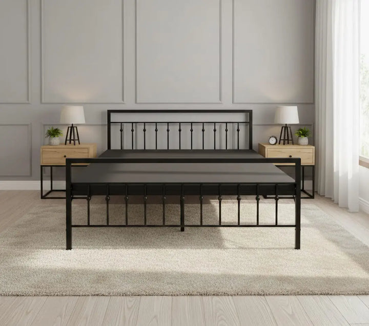 Translation missing: en.Metal Bed | Victorian Style &amp; Victorian Style with Foam| Folding Bed No Assembly Required | Powder Coated |(King Size &amp; Queen Size)  metal bed