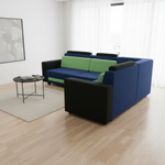 L-Shaped Sectional 6-Seater Sofa Padded Armrest Perfect Fabric Corner Sofa 