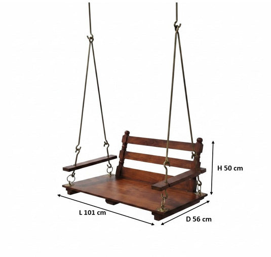 Translation missing: en.2 Seater Swing Wooden Jhula for Indoor Outdoor &amp; Balcony 