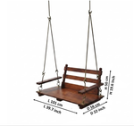2 Seater Swing Wooden Jhula | Metal chain with powder coated | Indoor & Outdoor 
