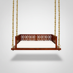 Swing Wooden Jhula with Brass Coated Chainfor Indoor Outdoor & Balcony | House Swings 