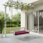 hula for Adults for Home 3 Seater Swing Wooden Jhula for Indoor Outdoor & 