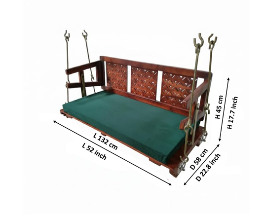 Translation missing: en.Jhula for Adults for Home Reversible Wooden Swing Jhula for Indoor Outdoor &amp; Balcony 