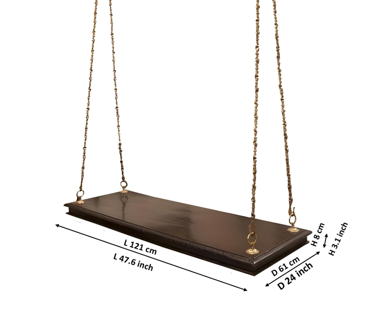 Jhula for Adults for Home 2 Seater Swing Wooden Jhula for Indoor Outdoor & 