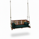 Reversible Wooden Swing Jhula with Brass Coated Chainfor Indoor Outdoor & Balcony | House 