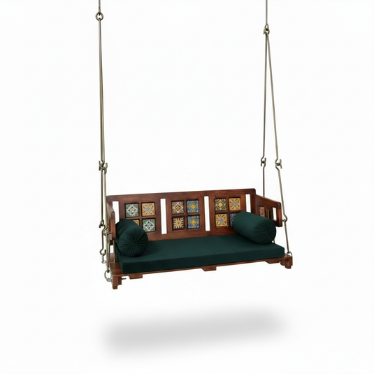 Translation missing: en.Reversible Wooden Swing Jhula with Brass Coated Chainfor Indoor Outdoor &amp; Balcony | House 
