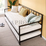 Suniz Twin Size Metal Daybed with Trundle Bed 