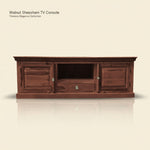 Sheesham Wood TV Unit Cabinet with Shelves & Drawer | Walnut Finish 