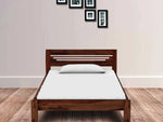 Sheesham Wood Without Storage Frye Single Size Bed for Bedroom Dark Brown Finish 