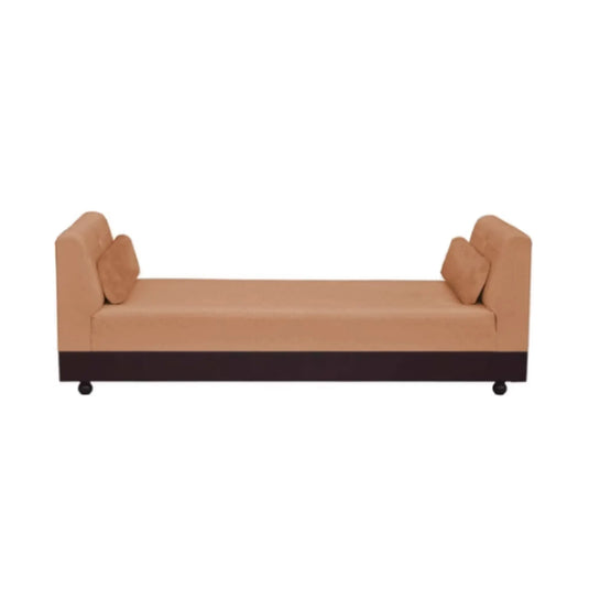 Translation missing: en.Couch Three Seater Upholstery and Mango Wood Sofa (Fabric + Sweet Orange Fabric + Walnut) 