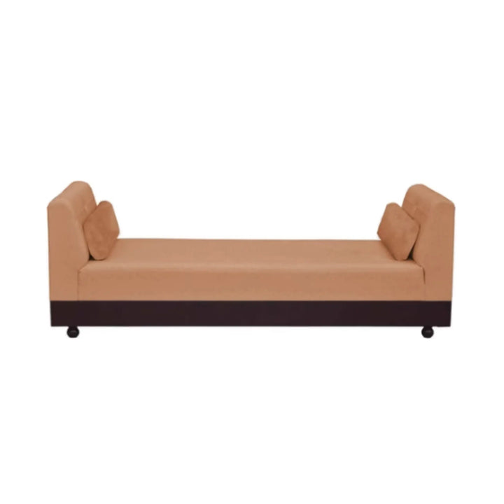 Translation missing: en.Couch Three Seater Upholstery and Mango Wood Sofa (Fabric + Sweet Orange Fabric + Walnut) 