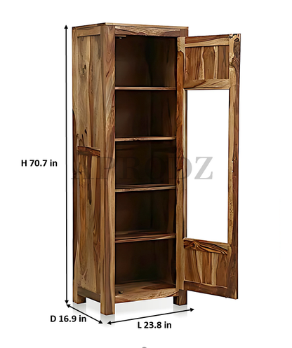 Bookshelf | Sheesham Wood Durable & Stylish Wooden Storage Organizer | Shelves Bookcase Rustic Elegant for Home Office Living Room | Compact Design Furniture Organizer (Rustic Teak 2)