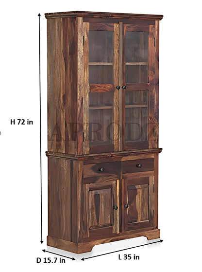 Bookshelf | Sheesham Wood Wooden Storage Organizer | Shelves Bookcase Rustic Durable, Stylish & Compact Design for Home, Office & Living Room | Furniture Organizer Elegant Finish (Brown 6)
