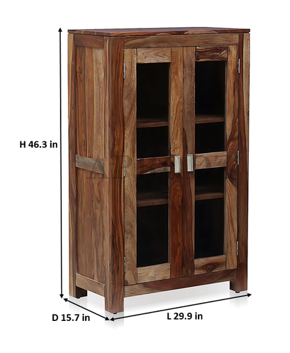 Bookshelf | Sheesham Wood Durable & Stylish Wooden Storage Organizer | Shelves Bookcase Rustic Elegant for Home Office Living Room | Compact Design Furniture Organizer (Brown 4)