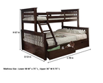 Sheesham Wood Fragho Bunk Bed "“ Sturdy Wooden Bunk Bed with Spacious Storage for  Bunk bed