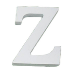 3" Height Wooden Letters Alphabet Word Free Standing Wedding Home Decor-White Letter Z 