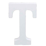 3" Height Wooden Letters Alphabet Word Free Standing Wedding Home Decor-White Letter T 