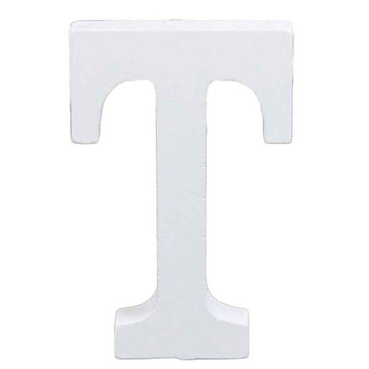 Translation missing: en.3" Height Wooden Letters Alphabet Word Free Standing Wedding Home Decor-White Letter T 