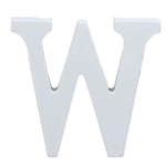 3" Height Wooden Letters Alphabet Word Free Standing Wedding Home Decor-White Letter W 