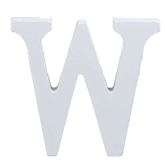 3" Height Wooden Letters Alphabet Word Free Standing Wedding Home Decor-White Letter W 
