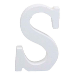 3" Height Wooden Letters Alphabet Word Free Standing Wedding Home Decor-White Letter S 