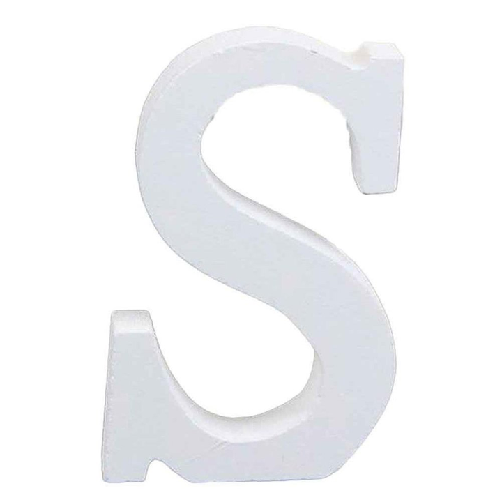 Translation missing: en.3" Height Wooden Letters Alphabet Word Free Standing Wedding Home Decor-White Letter S 