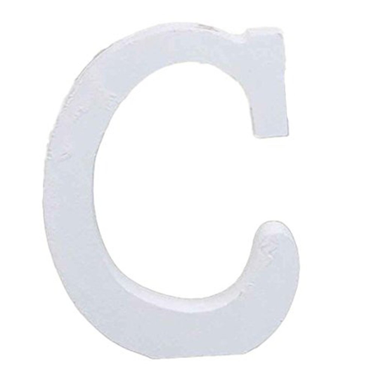 Translation missing: en.3" Height Wooden Letters Alphabet Word Free Standing Wedding Home Decor-White Letter C 