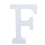 3" Height Wooden Letters Alphabet Word Free Standing Wedding Home Decor-White Letter F 