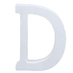 3" Height Wooden Letters Alphabet Word Free Standing Wedding Home Decor-White Letter D 