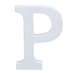 3" Height Wooden Letters Alphabet Word Free Standing Wedding Home Decor-White Letter P 