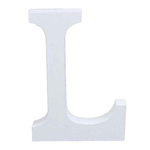 3" Height Wooden Letters Alphabet Word Free Standing Wedding Home Decor-White Letter L 