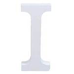 3" Height Wooden Letters Alphabet Word Free Standing Wedding Home Decor-White Letter I 