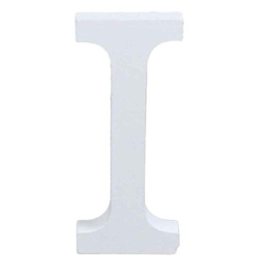 3" Height Wooden Letters Alphabet Word Free Standing Wedding Home Decor-White Letter I 