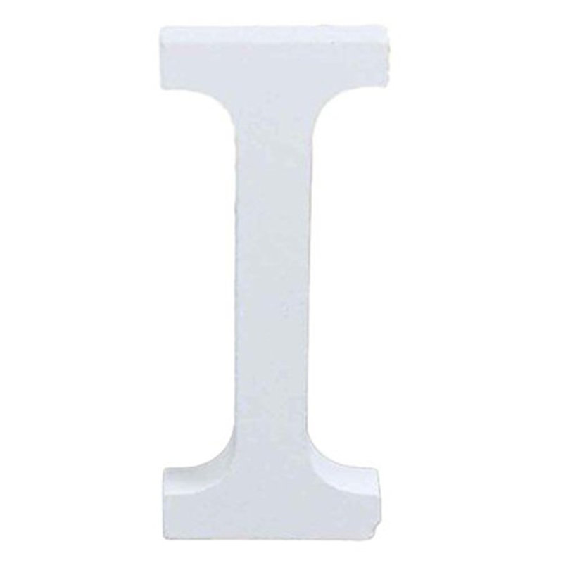 3" Height Wooden Letters Alphabet Word Free Standing Wedding Home Decor-White Letter I 