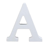 3" Height Wooden Letters Alphabet Word Free Standing Wedding Home Decor-White Letter A 