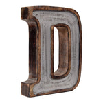 Monogram Free Standing Grey Letter Block - Length (7.2 in), Depth (2.2 in), Height (10 in), D 