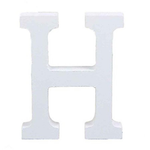 3" Height Wooden Letters Alphabet Word Free Standing Wedding Home Decor-White Letter H 