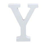 3" Height Wooden Letters Alphabet Word Free Standing Wedding Home Decor-White Letter Y 