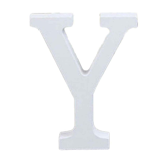 3" Height Wooden Letters Alphabet Word Free Standing Wedding Home Decor-White Letter Y 